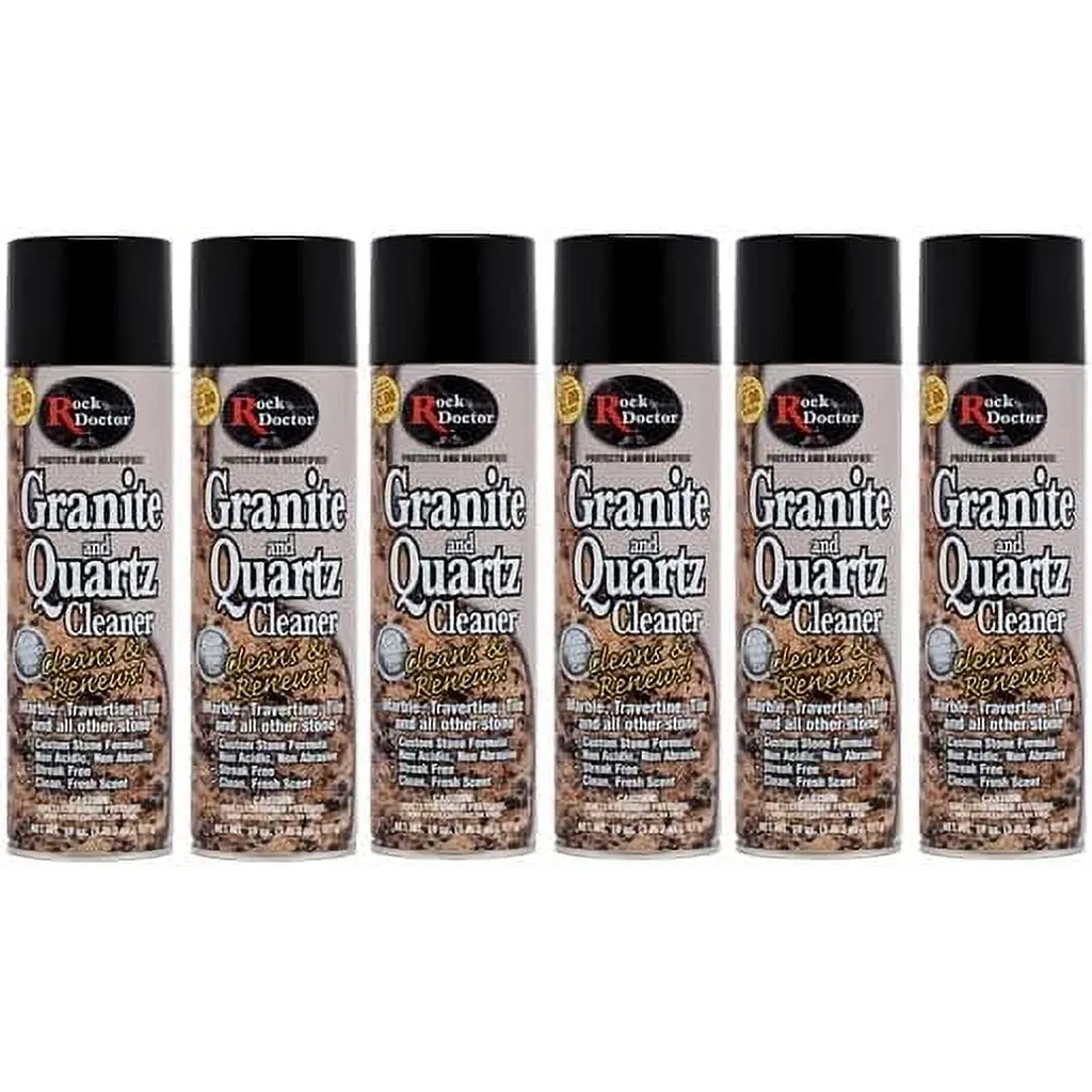 Rock Doctor Granite Cleaner | Cleans and Renews Surfaces | 18 Ounce Surface Cleaner Spray | Granite/Marble Countertop Cleaner | Cleaning Spray for Vanity | Table Top | Kitchen Counters | Stone Surfaces6 Pack