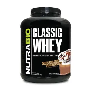 NutraBio Classic Whey Protein Powder- Full-Spectrum Amino Acid Profile | No Fillers | Artificial Colors | Preservatives | Low Glycemic Index | Chocolate Milkshake | 5 Pounds | 5 lbs