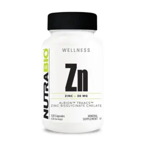 NutraBio Zinc Chelate Mineral Supplement | for Proper Growth | Development | & Immune Health | 30mg of Zinc per Vegetarian Capsules | 120 Servings