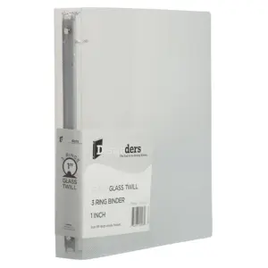 JAM Paper Plastic 3/4 inch Binders | Clear | 3 Small Metal Rings | 1/Pack