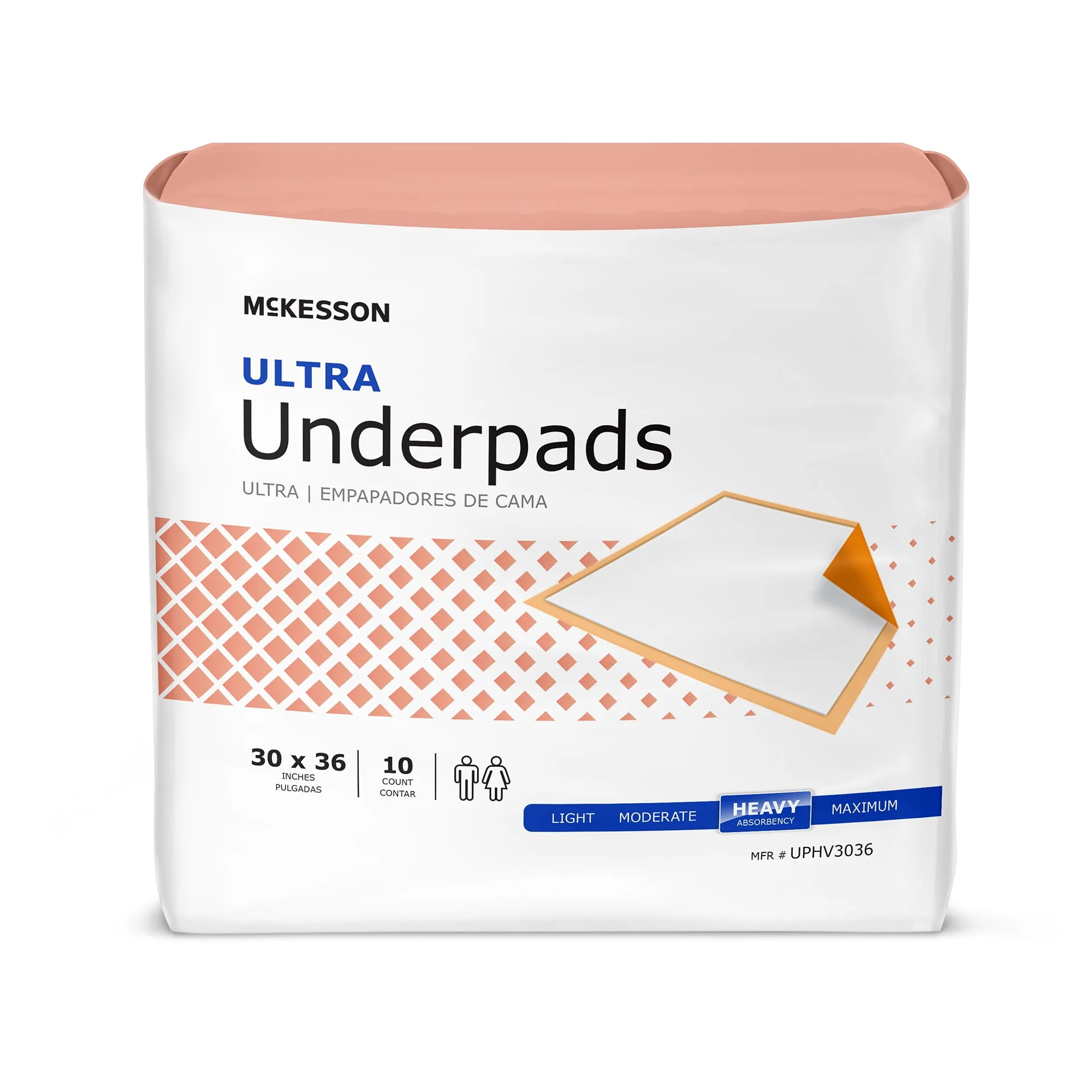 McKesson Ultra Underpads | Adult Incontinence Bed Pads | Chux | Disposable | Heavy Absorbency | 30 Inch x 36 Inch | 10 Count | 100