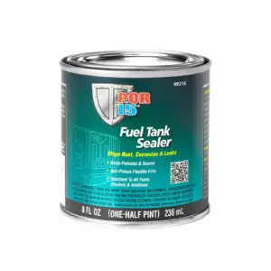 POR-15 49216 Fuel Tank Sealer | 8 Ounce. Can | Silver | Liquid | 250 to 450 Square Feet/gal Coverage | 96 Hr. Curing