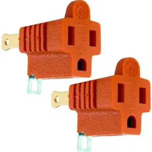 GE 14404 Polarized Grounding Adapter Plug | 2 Pack