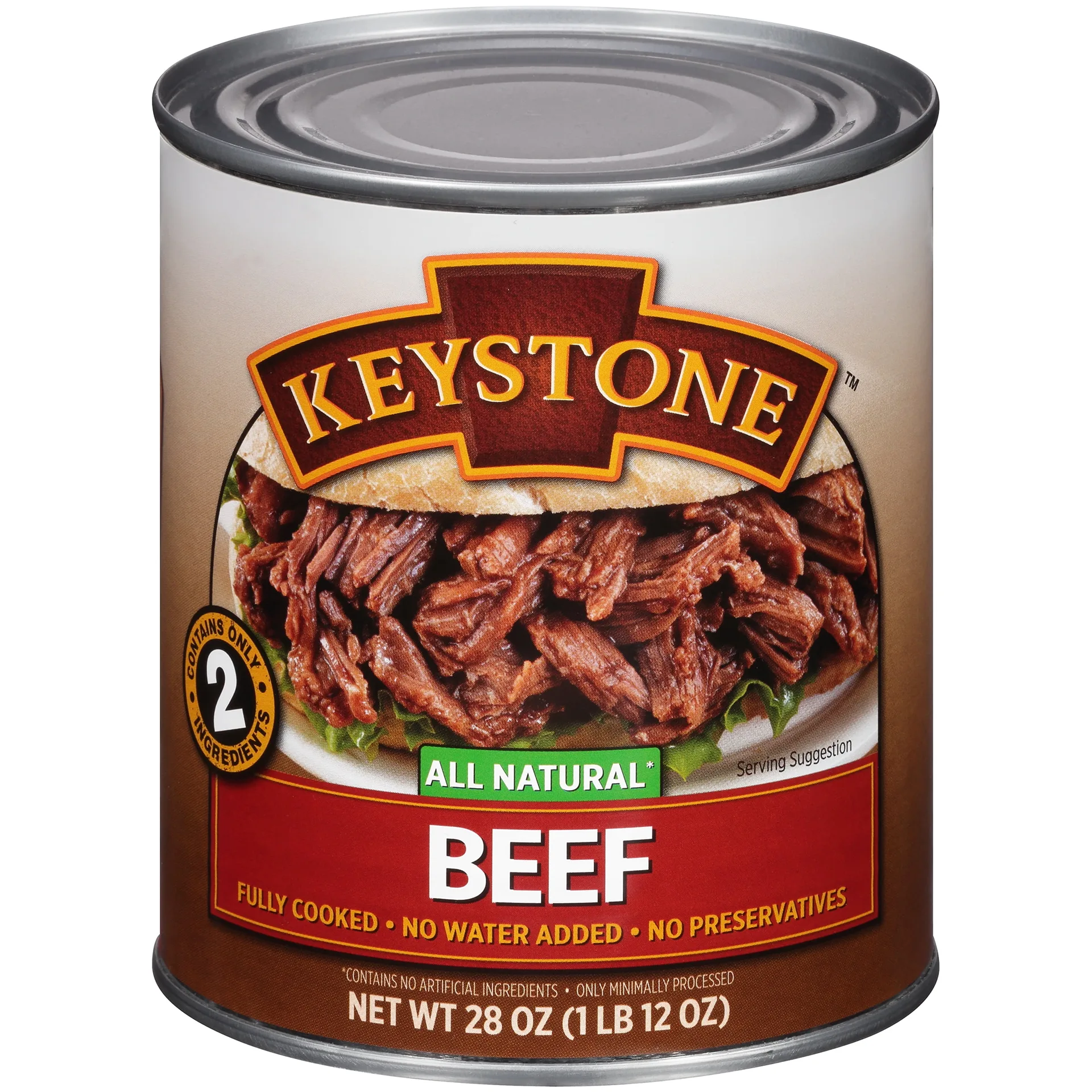Keystone All Natural Beef | 28 Ounce Can | Single