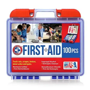 Be Smart Get Prepared First Plus Aid Impact Resistant First Aid Kit | 180 Items