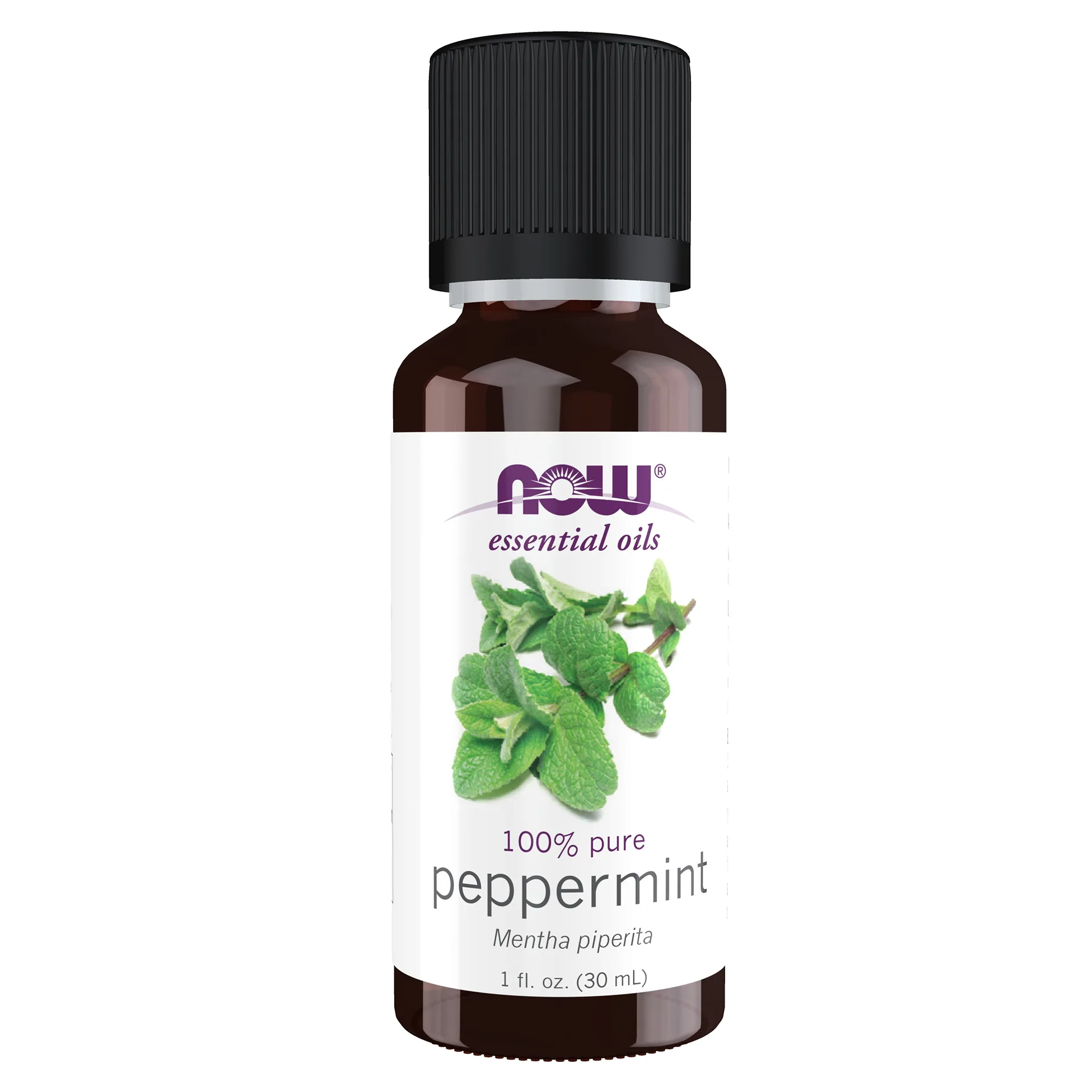 NOW Essential Oils | Peppermint Oil | Invigorating Aromatherapy Scent | Steam Distilled | 100% Pure | Vegan | Child Resistant Cap | 2-Ounce (2 pack) | 2 Fl Ounce