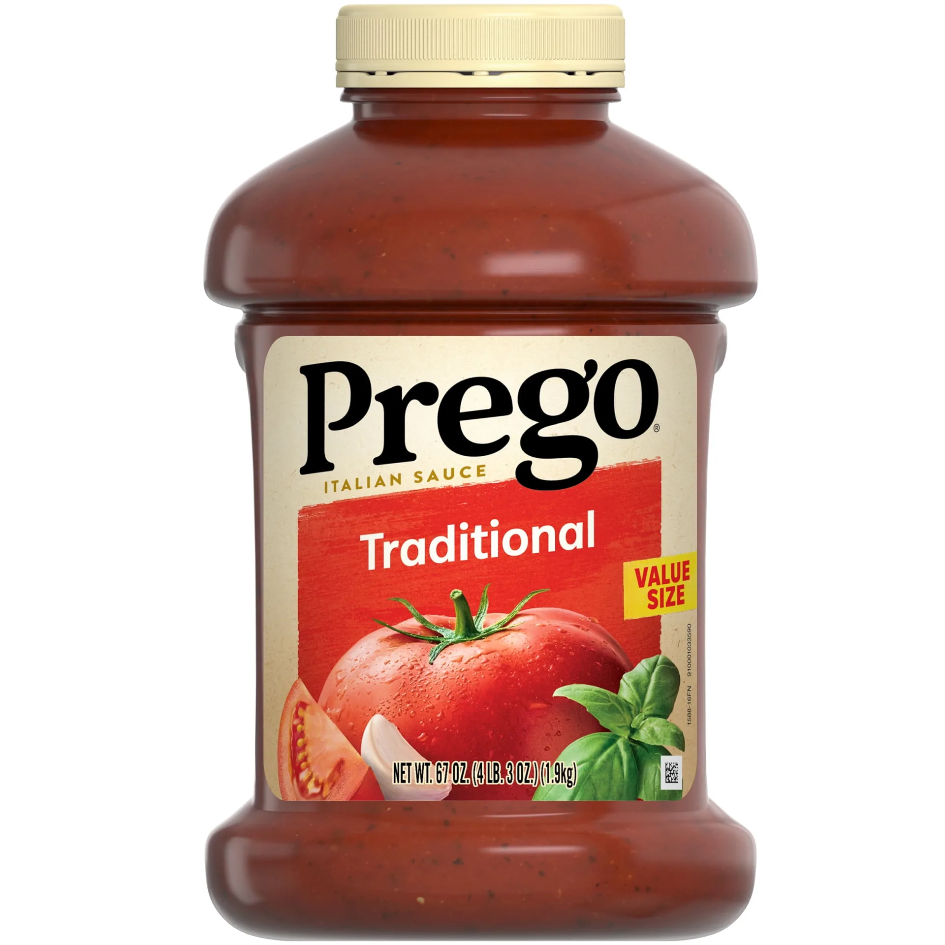 Prego Traditional Pasta Sauce | 67 Ounce Jar | 1