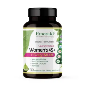 Emerald Labs Women's 45+ 1-Daily Multi | Multivitamin with CoQ10 | B Vitamins | L-Glutathione to Support Healthy Heart | Strong Bones | Balanced Hormones | 30 Vegetable Capsules