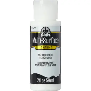 FolkArt Multi-Surface Acrylic Craft Paint | Satin Finish | Wicker White | 2 fl Ounce | Single