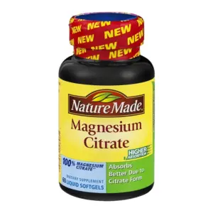 Nature Made Magnesium Citrate 250 mg per Serving Softgels | Magnesium Supplement | 60 Count | 1