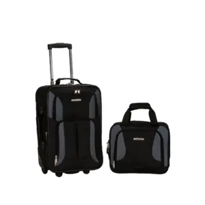 Rockland Luggage Rio SoftSide 2-Piece Carry-On Luggage Set (Premium Edition)