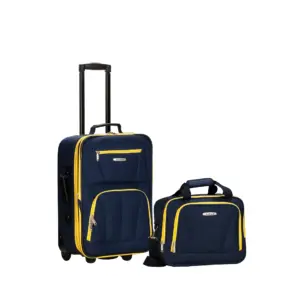 Rockland Fashion Softside Upright 2 Piece Luggage Set F102 (Premium Edition)