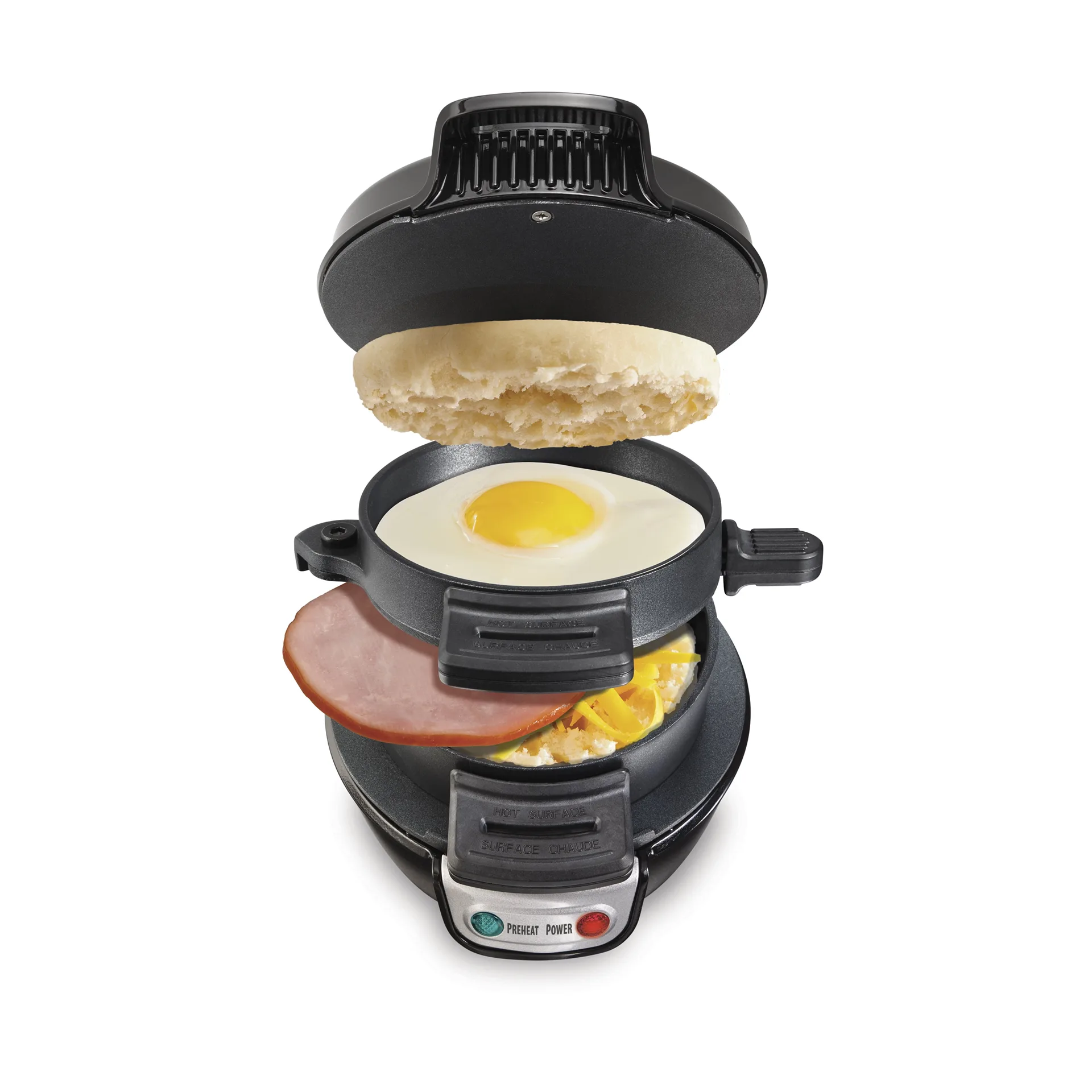 Hamilton Beach 25477 Breakfast Electric Sandwich Maker | Black