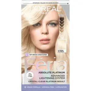 L'Oreal Paris Feria Lightening System Hair Color | Extreme Platinum | 1 Kit