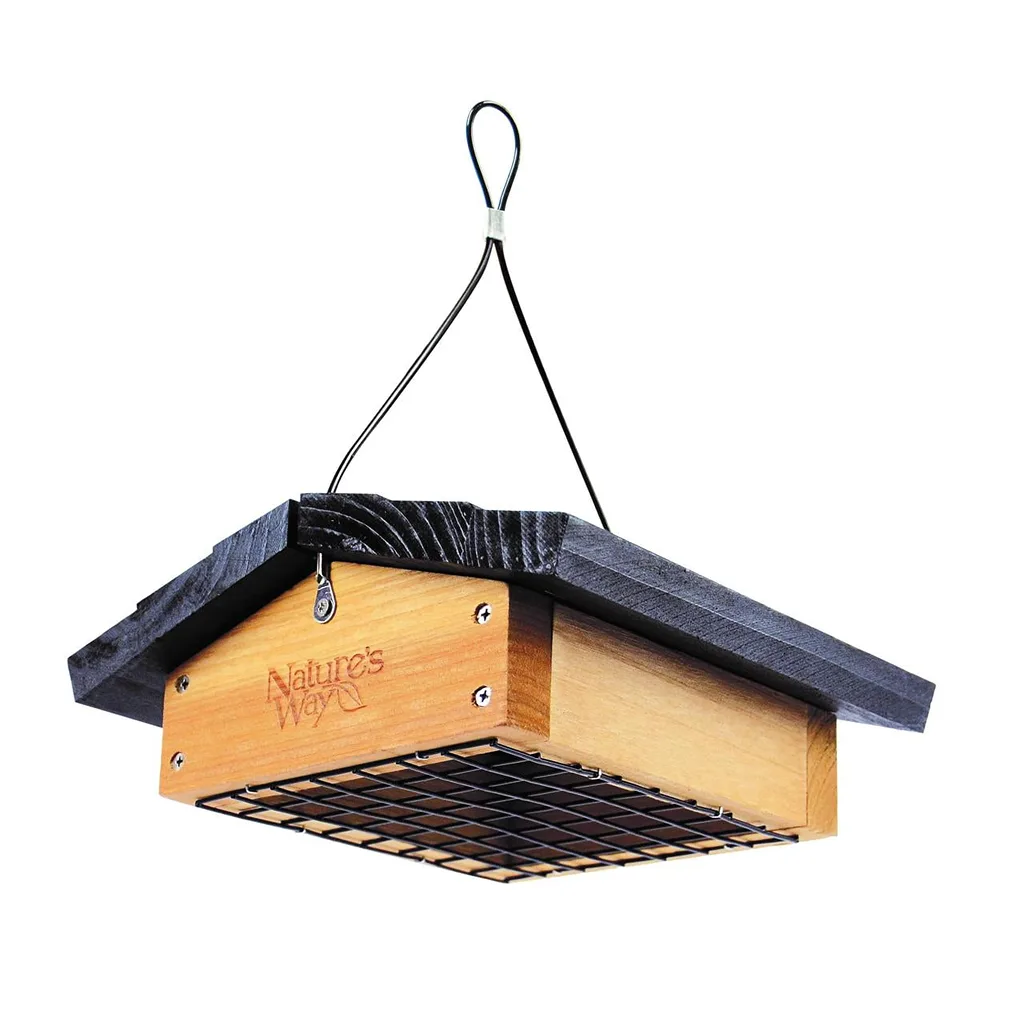 Nature's Way Cedar Suet Upside-Down Bird Feeder 1 Cake | Brown