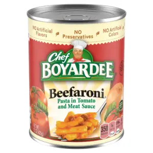 Chef Boyardee Beefaroni Inch Tomato & Meat Sauce | Ready-to-Eat Meal | 15 Ounce. Can | Single