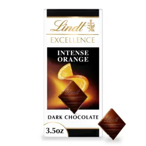 Lindt Excellence Intense Orange Dark Chocolate Candy Bar | 3.5 Ounce | 1