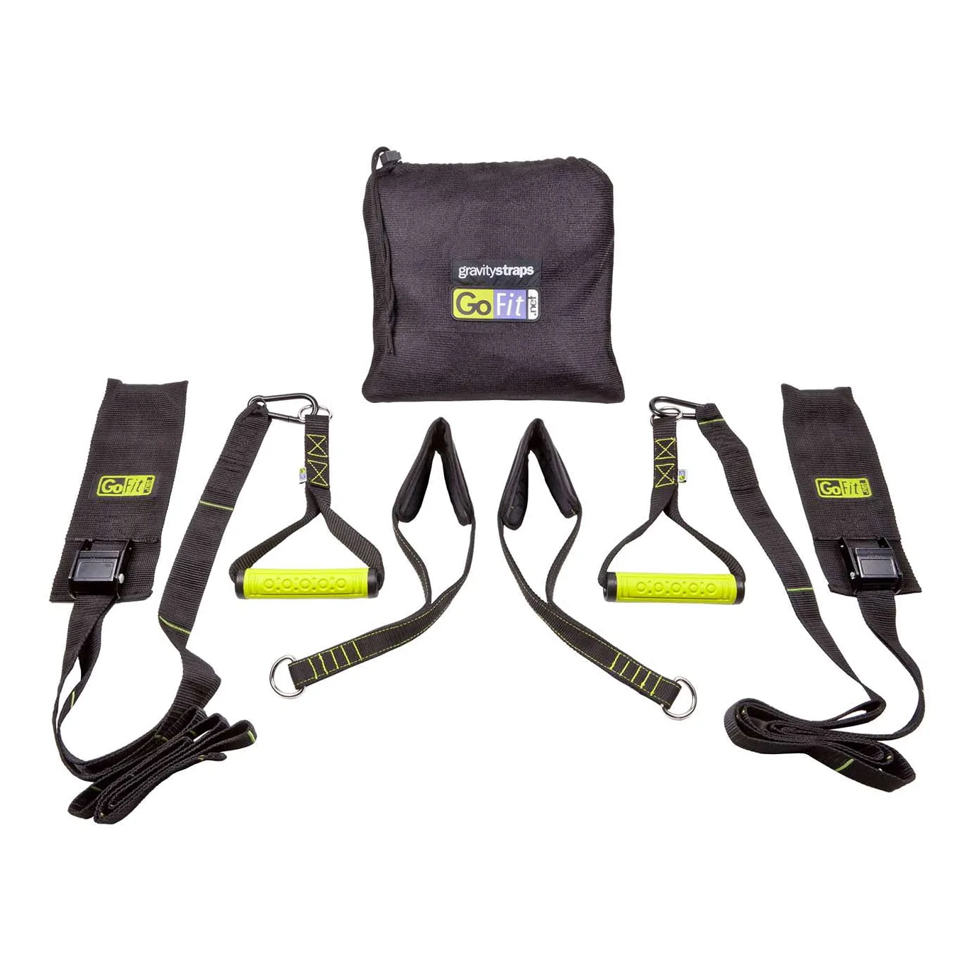 Gravity Straps with Training Manual | Door anchors | Handles | Ankle Cradles and Carry Bag
