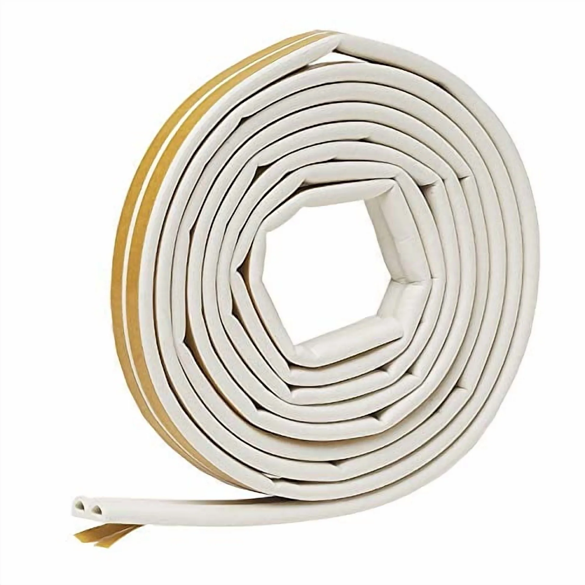 Frost King EPDM Rubber Self-Stick Weatherseal Tape | D-Section | 5/16 W | 1/4 T | 17 ft L | White