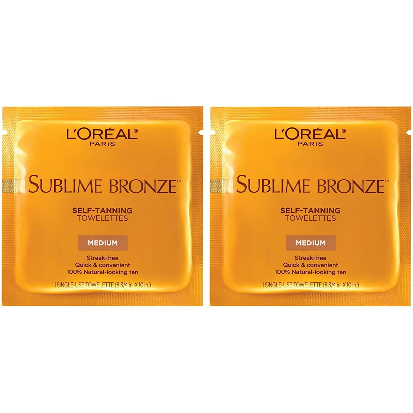 L'Oreal Paris Sublime Bronze Self-Tanning Towelettes | 6 Ct (2 pack) (Bundle)