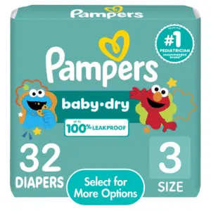 Pampers Baby Dry Diapers Size 3 | 32 Count (Select for More Options)