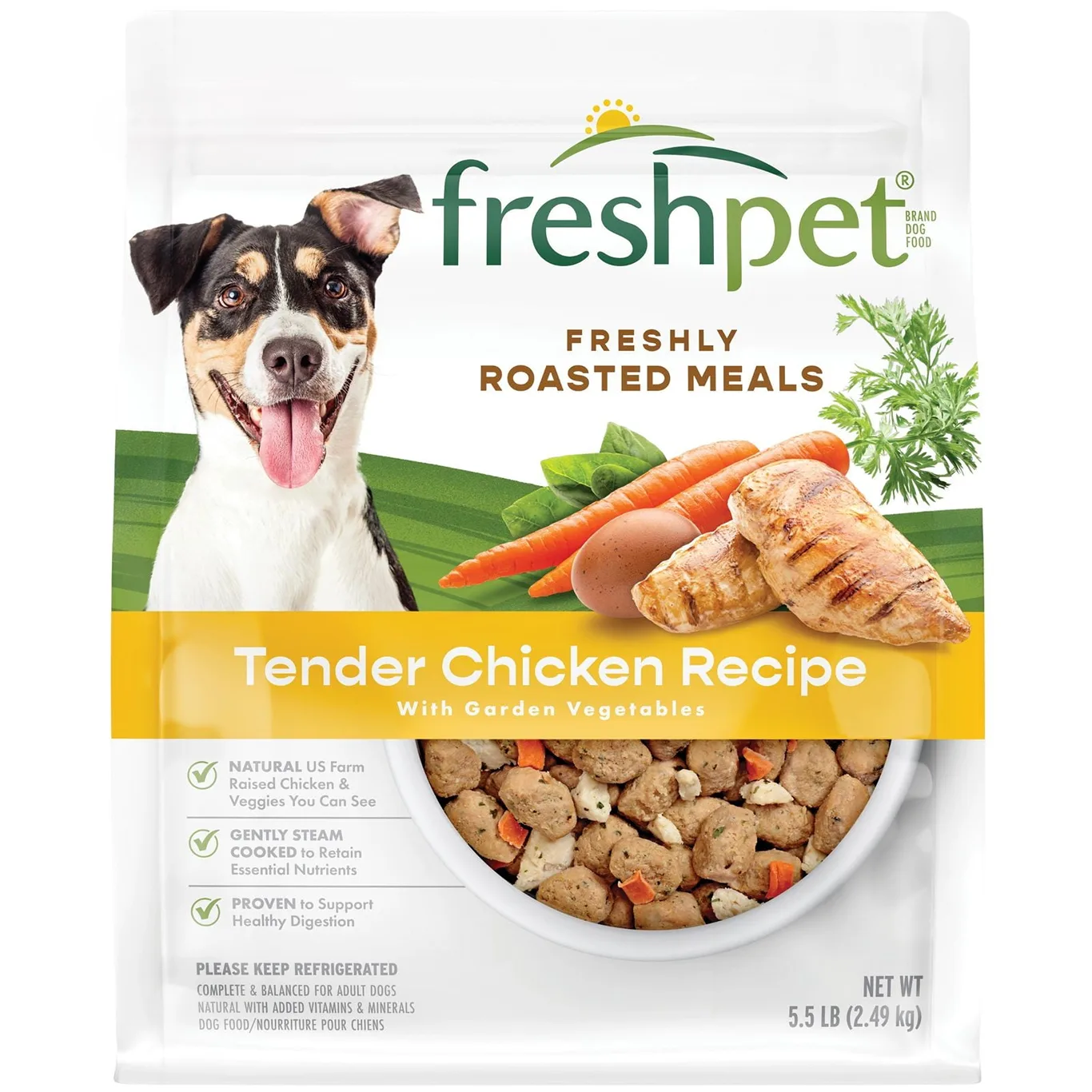 Freshpet Fresh Dog Food | Freshly Roasted Meals | Tender Chicken Recipe | 5.5 lb. | 1