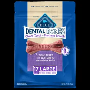 Blue Buffalo Dental Bones Large (50 lbs & Up) Dental Treats for Adult Dogs | Whole Grain | 27 Ounce. Bag