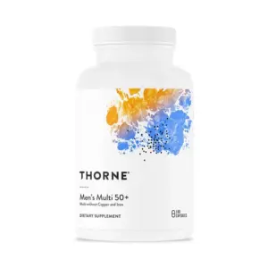 THORNE | Men's Multi 50+ | Comprehensive Daily Multivitamin with Vitamins A | B6 | B12 | C | D | E | Zinc and More | Support Heart | Brain | Prostate | Muscle and Immune Health* | 180 Capsules
