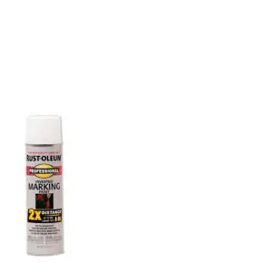 White | Rust-Oleum Professional 2X Inverted Marking Spray Paint-266593 | 15 Ounce | Single | 1