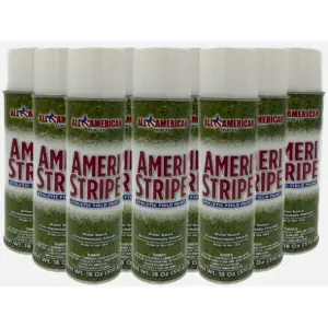 Ameri-Stripe White Athletic Field Marking Spray Paint | 1 Case (12 Cans) 18 Ounce of Paint per Can