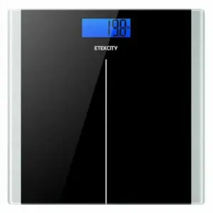 Etekcity Digital Scale For Body Weight | 400 lbs | Body Tape Measure Included | Black | EB9380H