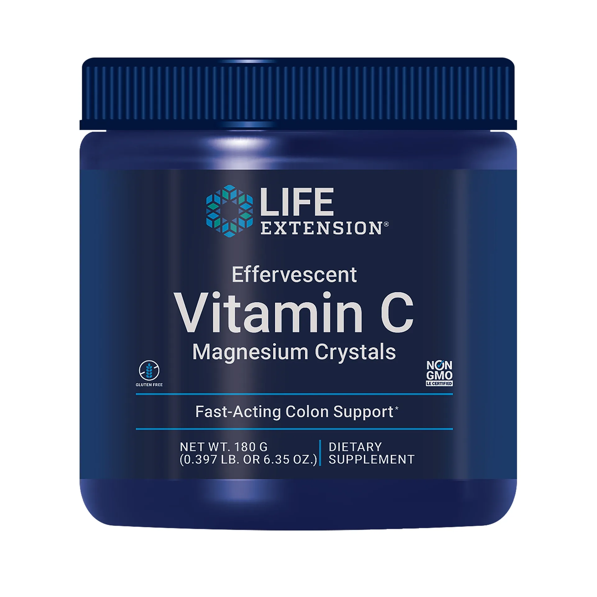 Life Extension Effervescent Vitamin C Magnesium Crystals | Ascorbic Acid Vitamin C Powder Supplement | For Healthy Immune Support with Vitamin B6 | Gluten-Free | Non-GMO | 180 Grams | 30 Servings