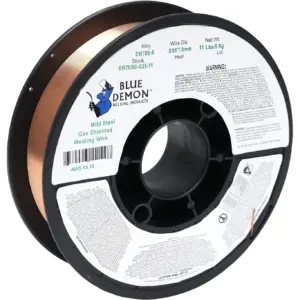 Blue Demon ER70S6 MIG/GMAW Carbon Steel Welding Wire | All Position | Low Spatter | Formulated to Provide Porosity-Free | X-Ray Quality Welds even on Dirty/Rusty Steel (.035 11# Spool)