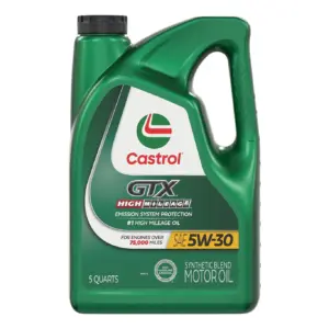 Castrol GTX High Mileage 10W-30 Synthetic Blend Motor Oil | 5 Quarts