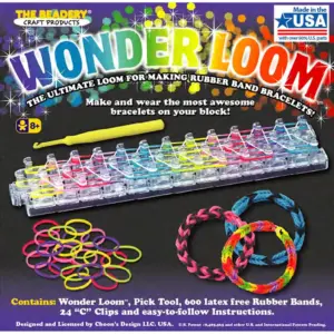 The Beadery Wonder Loom Kit | Gift for Kids | Includes 600 Rubber Bands