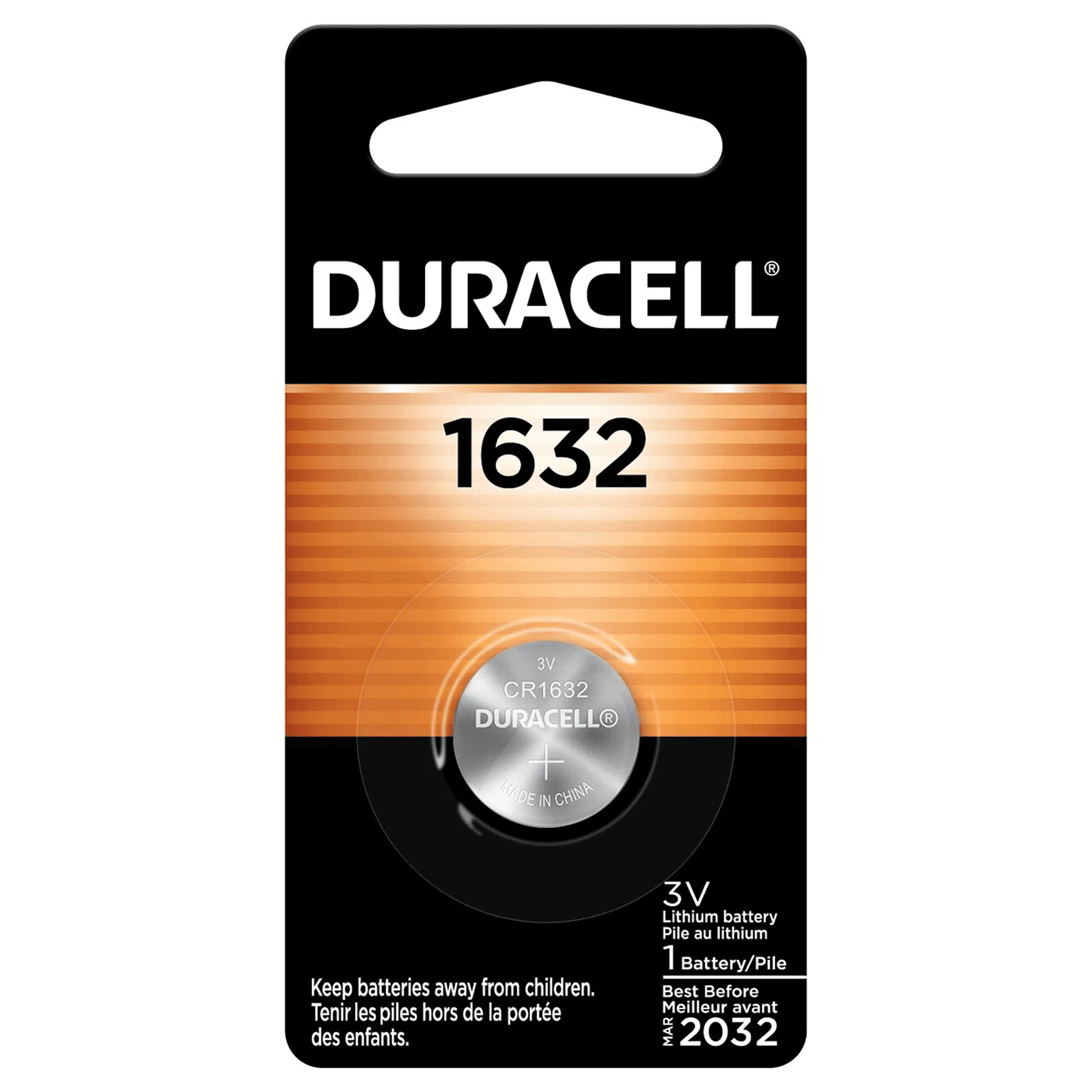 Duracell 1632 3V Lithium Battery for Home Devices | Equivalent to DL1632 & CR1632 | Single