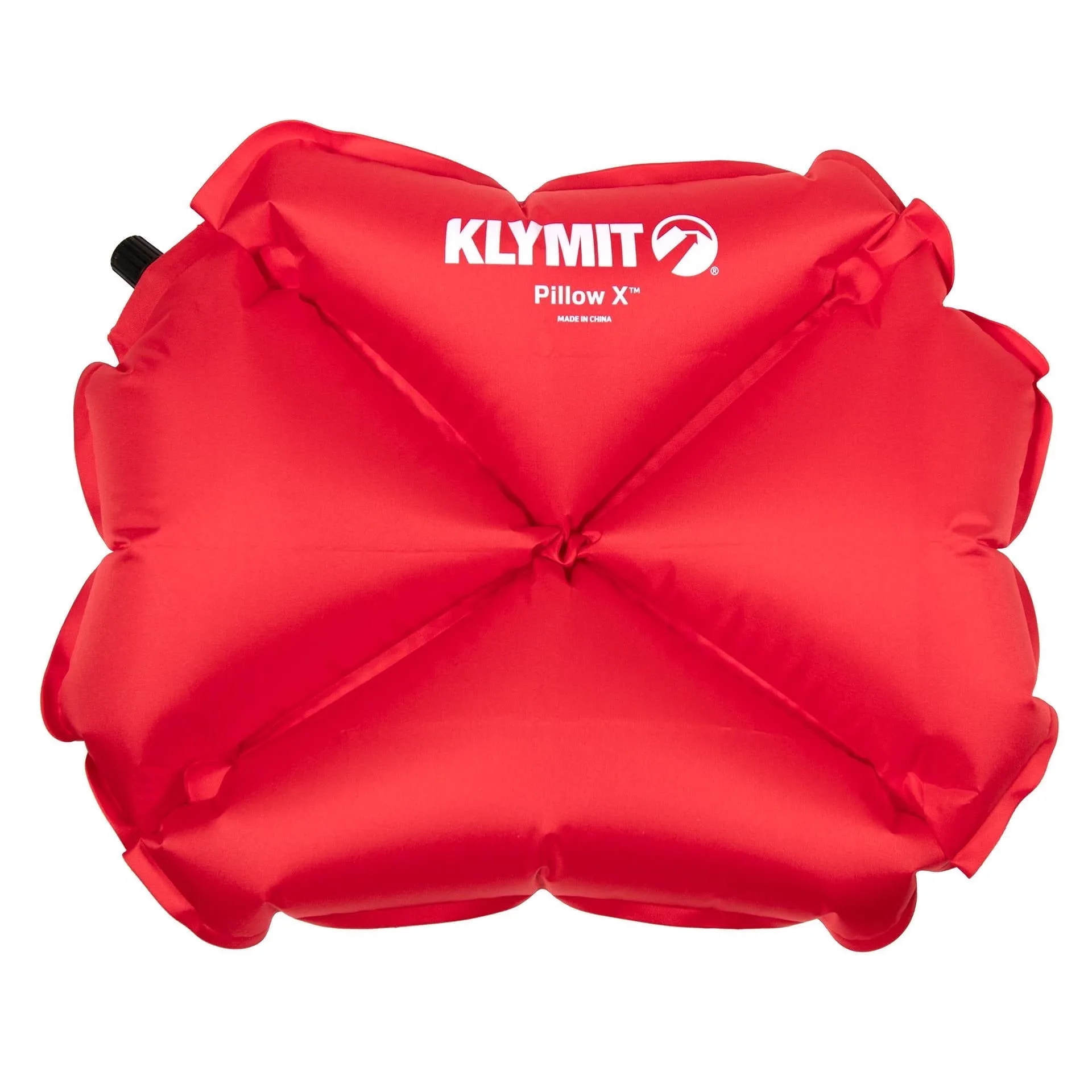 Klymit Pillow X Inflatable Camping Pillow | Ultralight Packable Travel and Backpacking Air Cushion | Red | Single | RED / GRAY