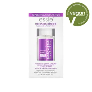 essie Vegan Clear Top Coat | No Chips Ahead | 0.46 fl Ounce Bottle