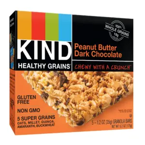 KIND Healthy Grain Bars | Peanut Butter Dark Chocolate | 1.2 Ounce | 5 Count