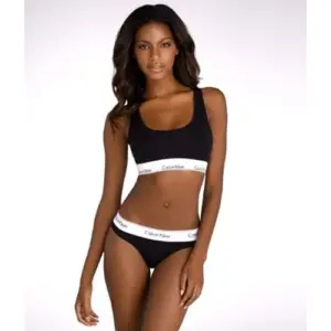 Calvin Klein BLACK Modern Cotton Unlined Racerback Bralette | US Large | l | ?black