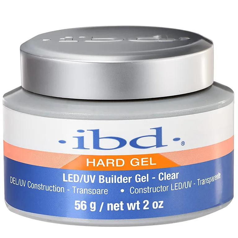 Hard Gel | LED/UV | Clear | Strong Finish | Perfect for Nail Extensions | Sculpting and Overlays | Professional Quality | 2 Ounce | 1-pack