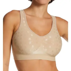 Women's Bali 3488 Comfort Revolution Shaping Wirefree Bra (Nude Dot Extra Large)