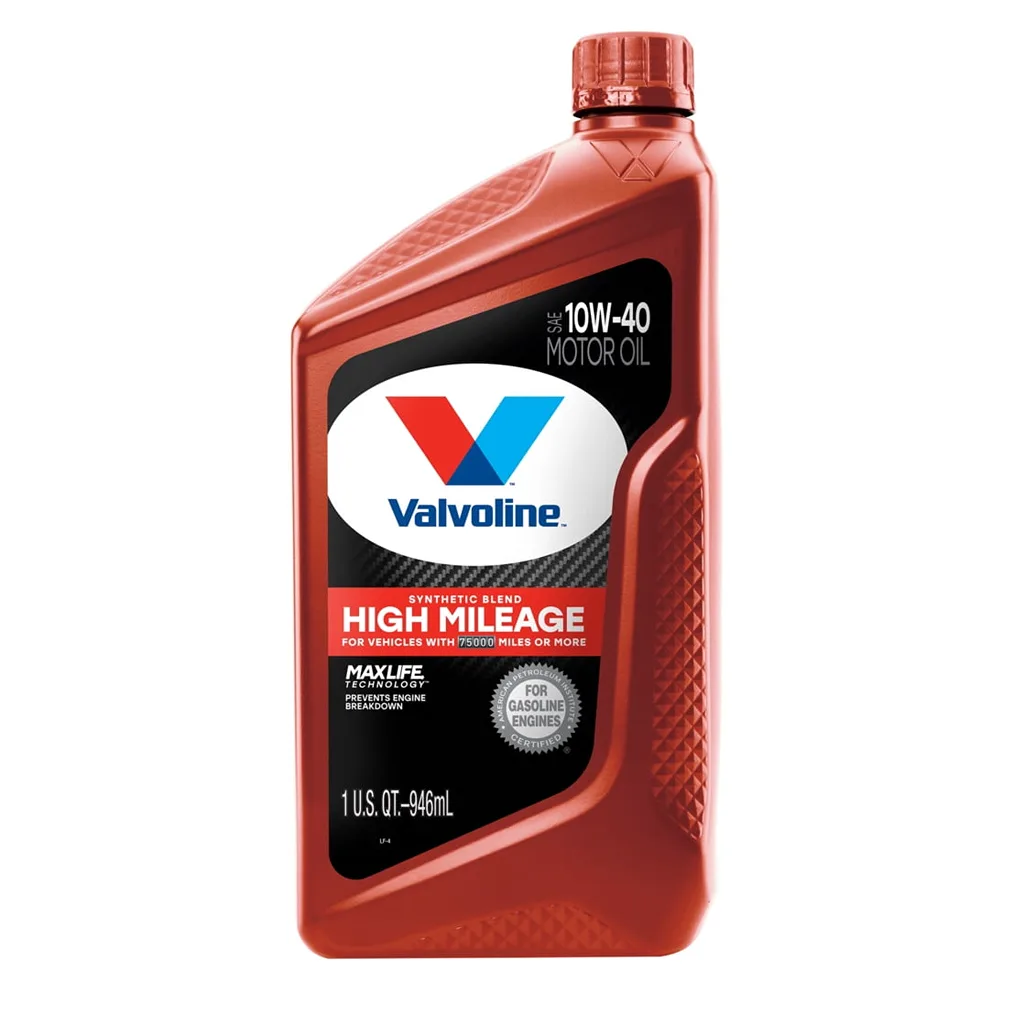 Valvoline High Mileage MaxLife 10W-40 Synthetic Blend Motor Oil 1 QT | Single