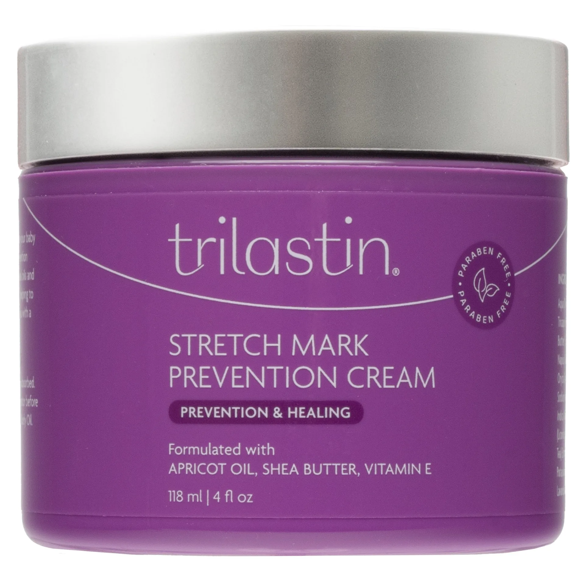 TriLASTIN Maternity Stretch Mark Prevention Cream | Hypoallergenic | 4 Ounce | All Skin Types | 1 Pack
