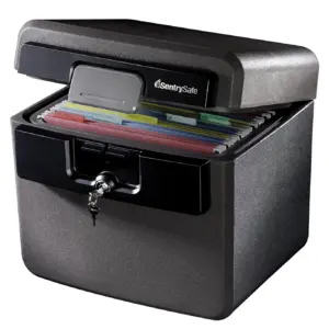SentrySafe HD4100 Fire-Resistant & Water-Resistant Box Safe with Key Lock | 0.65 cu. ft