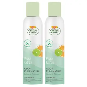 Citrus Magic Natural Odor Eliminating Air Freshener Spray | Fresh Citrus | 6-Ounce | Pack of 2