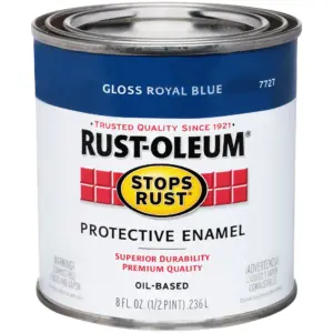 Rust-Oleum Stops Rust Gloss Royal Blue Protective Enamel Paint | 8 fl Ounce | 8 Ounce