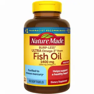 Nature Made Fish Oil Omega 3 Supplements | 1200 mg Softgels | Omega 3 Fish Oil for Healthy Heart Support | 150 Softgels | 75 Day Supply