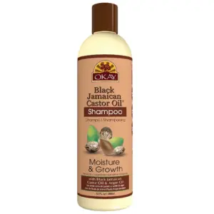 Okay Pure Naturals Black Jamaican Castor Oil Moisture Hair Growth Shampoo w/ Argan Oil | Nourishing Hair Care Formula | 12 Ounce