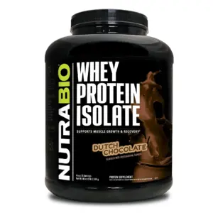 NutraBio Whey Protein Powder Isolate Supplement – 25g of Protein Per Scoop with Complete Amino Acid Profile | Soy & Gluten Free Protein Powder | Zero Fillers & Non-GMO | Dutch Chocolate | 5 Lbs